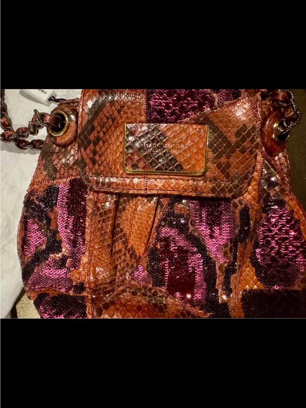 New with tag Luxe Leather Marc Jacobs Python Snakeskin Betty Purse plus gift - Picture 6 of 10